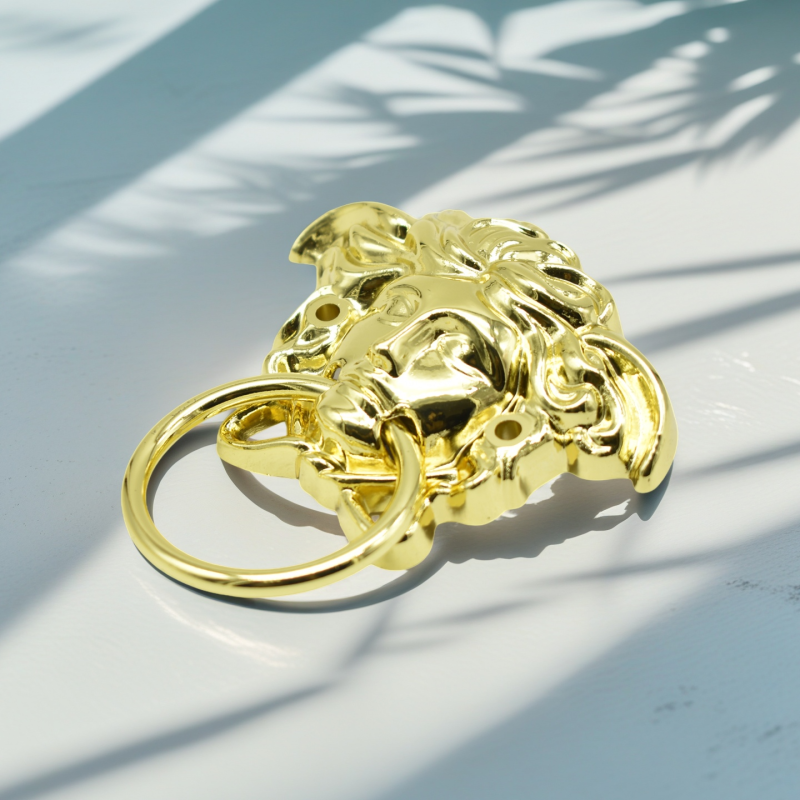 Door Knocker Factory - OEM 95mm Gold Alloy Vintage Medusa Head for Furniture