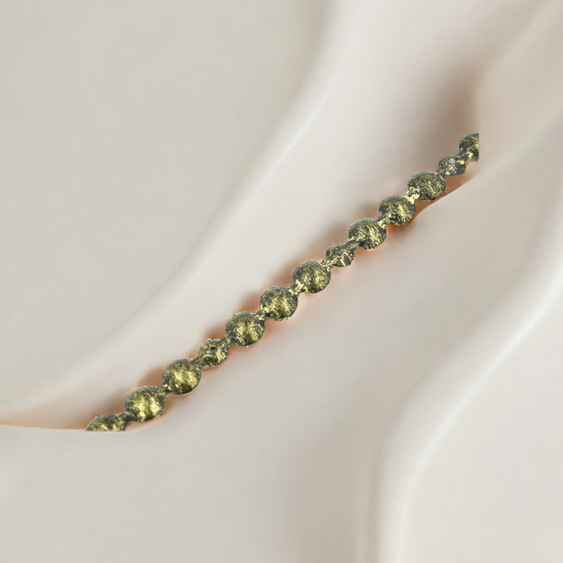 Upholstery Nail Strip Factory - OEM 9.5mm Iron Old Gold 1Meter Continuous Strip