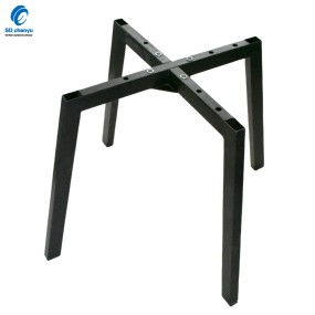 Chair Frame Manufacturer - OEM 390mm Matt Black Metal Pipe Furniture Legs