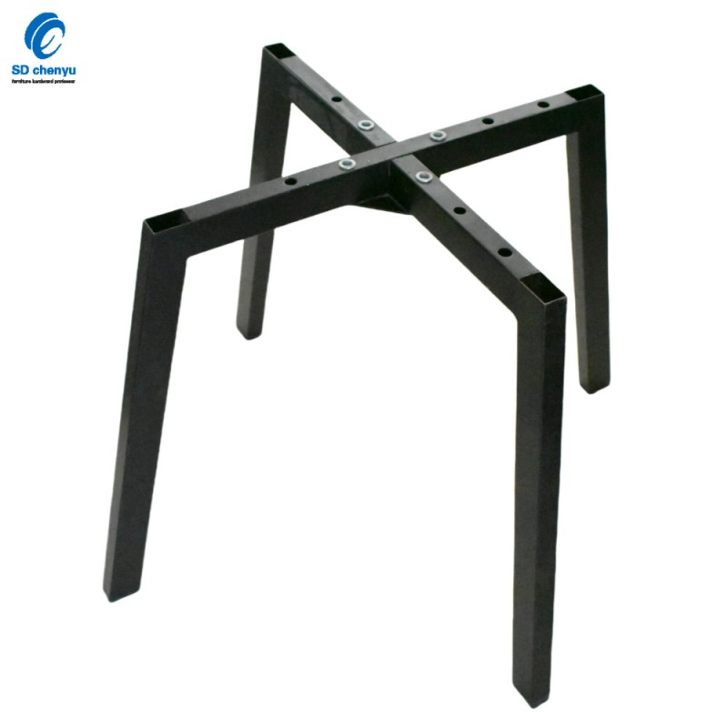 Chair Frame Manufacturer - OEM 390mm Matt Black Metal Pipe Furniture Legs