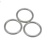 O Ring Buckle Factory - OEM Welded 30mm Silver Plated Metal Dog Collar Hardware