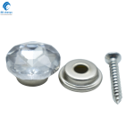 Glass Buttons Manufacturer - OEM 16mm Clear Furniture Buttons with Prongs