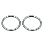 O Ring Buckle Factory - OEM Welded 30mm Silver Plated Metal Dog Collar Hardware