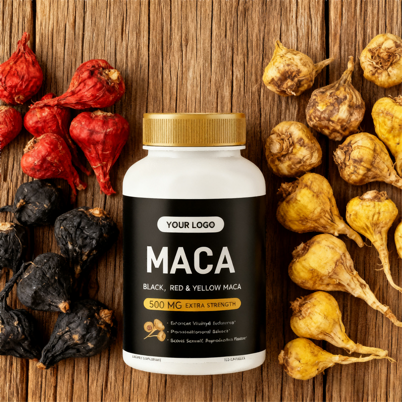 Maca Capsules Manufacturer - Private Label for Men's Libido Support & Stamina Booster
