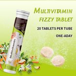 Multivitamin Effervescent Tablets Manufacturer - Orange Flavor Energy-Boosting 4G*20