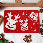Christmas Door Mat Manufacturer - Faux Cashmere Holiday Decoration for Living Room