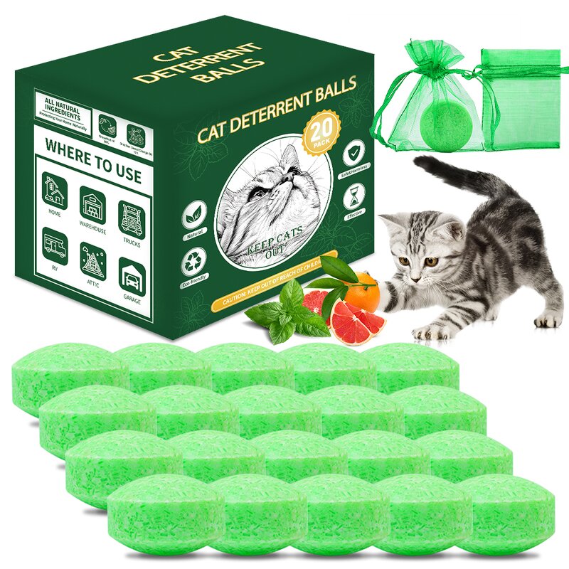 Cat Deterrent Balls Manufacturer - Natural Oil for Outdoor Lawn & Indoor Garden