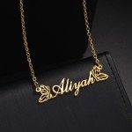 Name Necklace Manufacturer - OEM Custom Butterfly Letter Name Stainless Steel