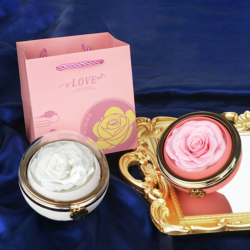 Preserved Rose Box Manufacturer - OEM Luxury Round Rose Jewelry Box