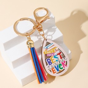 Teacher Keychain Manufacturer - OEM Water Drop Heart Oval Castle