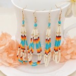 Beaded Earrings Manufacturer - OEM Long Tassel Seed Bead Chandelier