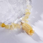 编织手链工厂-可定制异形黄玉石贝壳珍珠吊坠