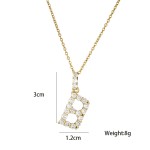 Letter Necklace Manufacturer - OEM 18K Gold Plated Initial Cubic Zirconia