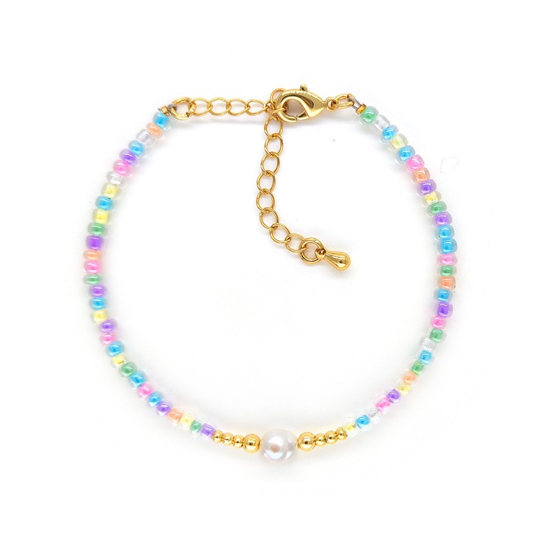 Woven Bracelet Manufacturer - OEM Simple Colored Beads Freshwater Pearls