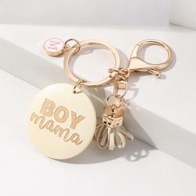 Keychain Manufacturer - OEM Printed BOY MAMA Color Fringe Pendant