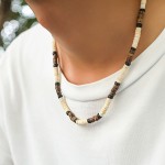 父亲项链厂家-可定制椰子壳木珠拼布