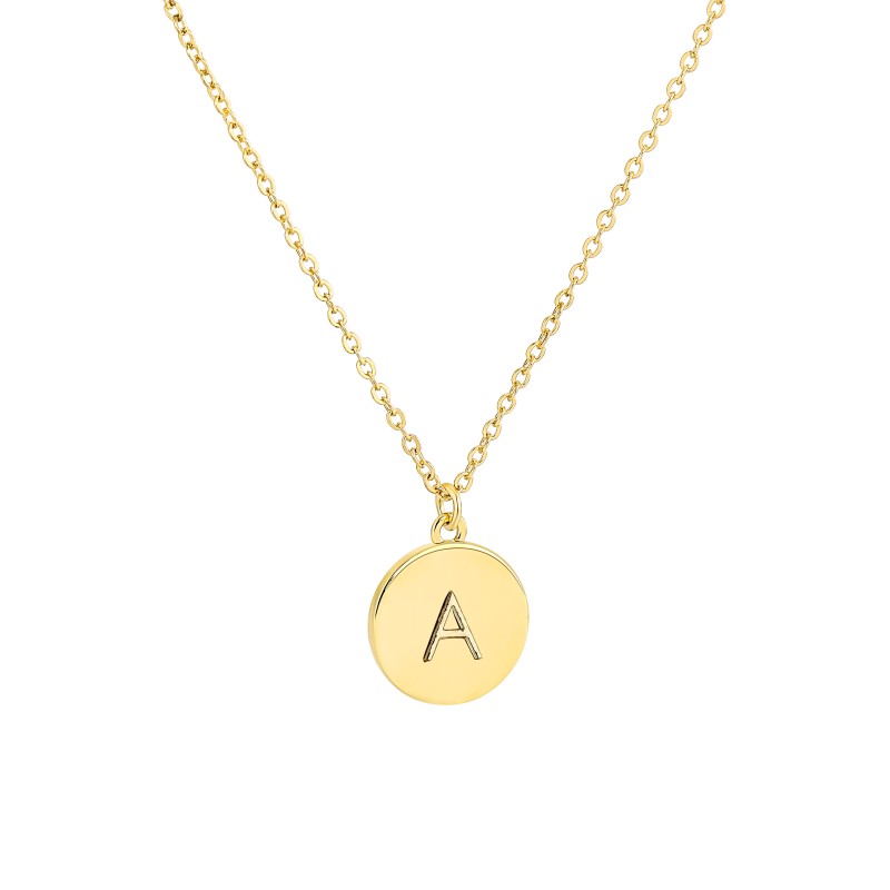 Initial Necklace Manufacturer - OEM 14K Gold Plated Letter Pendant for Women