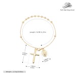 Sterling Silver Bracelet Factory - OEM S925 Fashion Cross Pendant Bead Chain