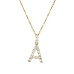 Letter Necklace Manufacturer - OEM 18K Gold Plated Initial Cubic Zirconia