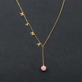 Mom Necklace Factory - OEM Gold Plated Shell Carved Roses Jewelry