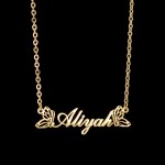 Name Necklace Manufacturer - OEM Custom Butterfly Letter Name Stainless Steel