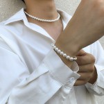 父亲珠宝套装工厂-可定制简约珍珠手链项链套装