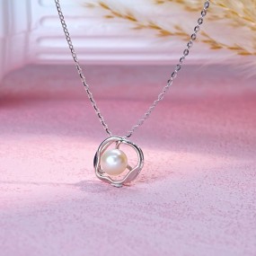 Sterling Silver Necklace Factory - OEM 925 Natural Shell Pearl Silver Plated