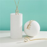 Letter Necklace Manufacturer - OEM 18K Gold Plated Initial Cubic Zirconia