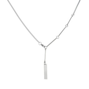 Name Necklace Manufacturer - OEM Custom Bamboo Chain Geometric Letter