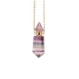 Crystal Pendant Manufacturer - OEM Natural Hexagonal Aromatherapy Bottle