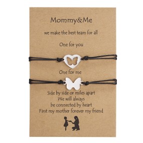 Mother Bracelet Factory - OEM Stainless Steel Butterfly Heart Pendant