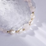 编织手链工厂-可定制异形珍珠粉色水晶珠