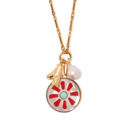Stainless Steel Necklace Factory - OEM Colorful Sunflower Heart Star Pendant