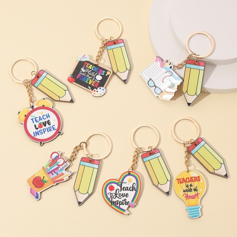 Teacher Keychain Factory - OEM Wooden Alarm Clock Chalkboard Light