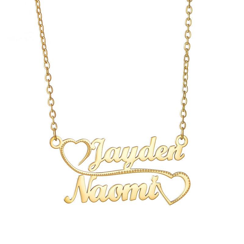 Name Necklace Factory - OEM Custom Pattern Design Hollow Heart Stainless Steel