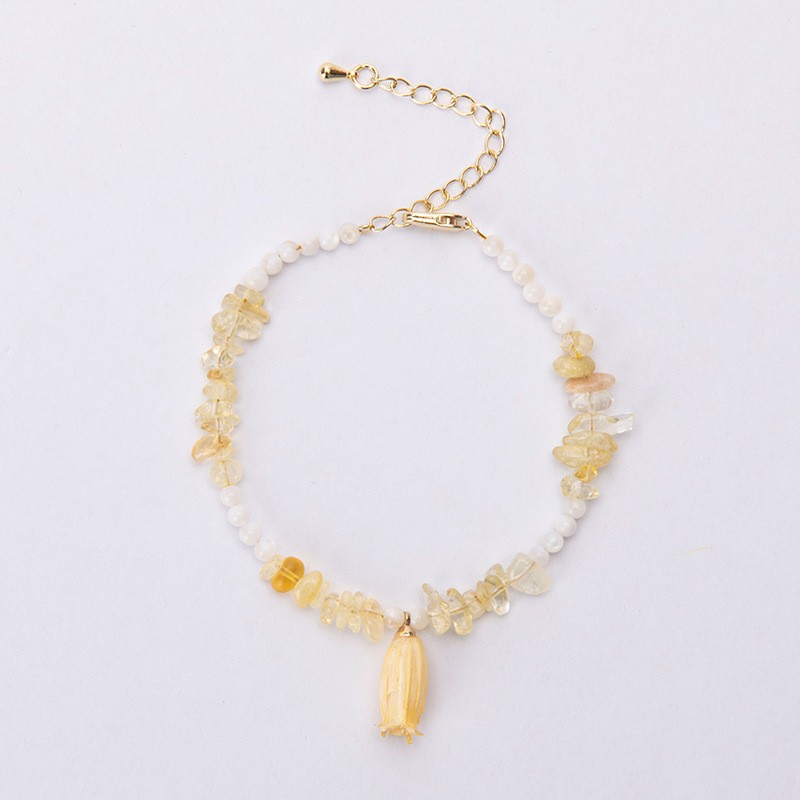 Woven Bracelet Factory - OEM Irregular Topaz Stone Shell Pearl Pendant