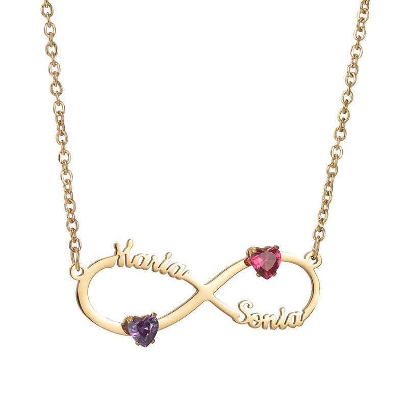 Name Necklace Manufacturer - OEM Custom Diamond Infinity Symbol Stainless Steel