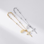 Sterling Silver Bracelet Factory - OEM S925 Fashion Cross Pendant Bead Chain