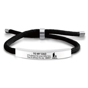 Rope Bracelet Manufacturer - OEM To My Dad Stainless Steel Fathers Day