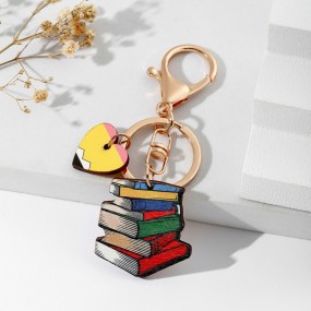 Teacher Keychain Manufacturer - OEM Heart-shaped Teacher Pencil Apple