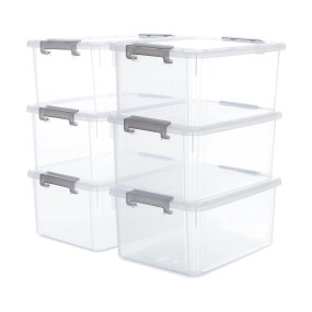 Storage Container Factory - 17QT Clear Plastic Bins with Lids