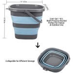 可折叠水桶供应商-2.6加仑圆形清洁桶