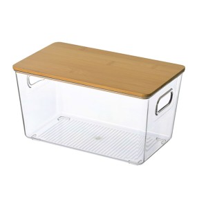 食品存储盒厂家-中号带竹盖容器