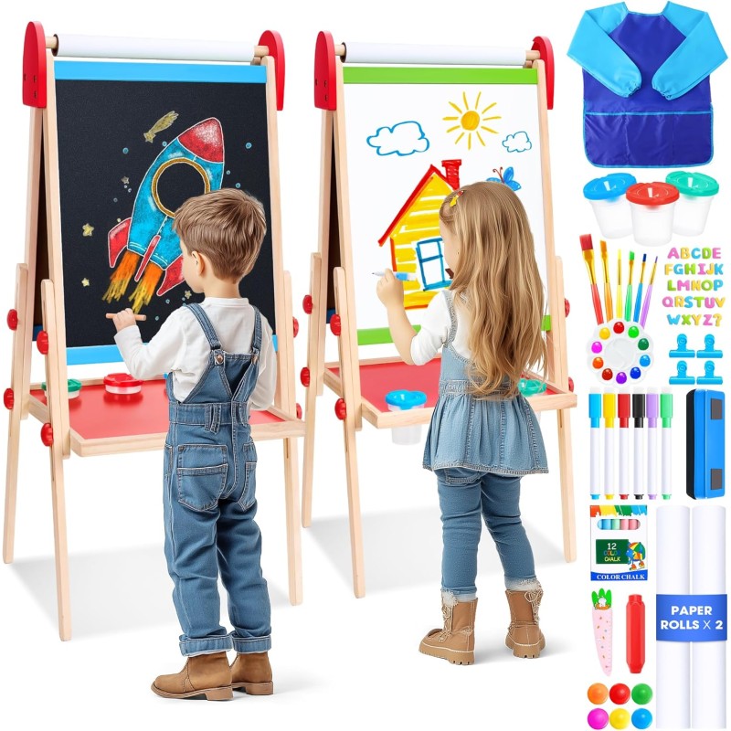 Art Easel Manufacturer - 3 in 1 Magnetic Whiteboard Chalkboard
