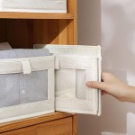 Linen Closet Organizer Manufacturer - Foldable Bins with Clear Window
