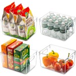 Pantry Organizer Manufacturer - 4 Pack Clear Food Baskets