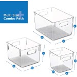 Fridge Container Supplier - Set of 6 Clear Organizer Bins