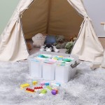 储物容器厂家-6格透明整理盒
