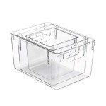 Fridge Container Supplier - Set of 6 Clear Organizer Bins