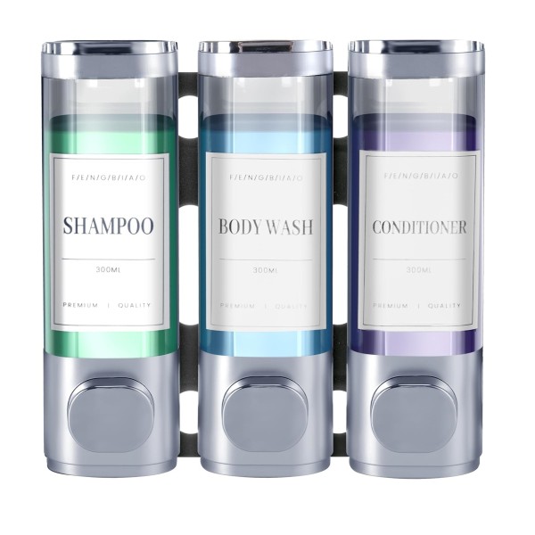 Shampoo Dispenser Supplier - 3-Chamber Wall Mounted Pump